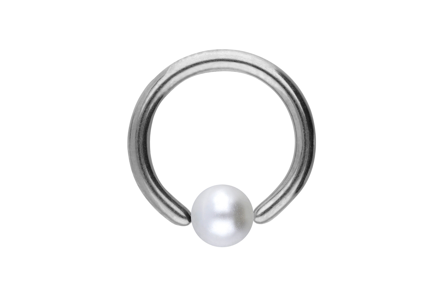Chirurgenstahl Klemmkugelring Piercing SYNTHETISCHE PERLE